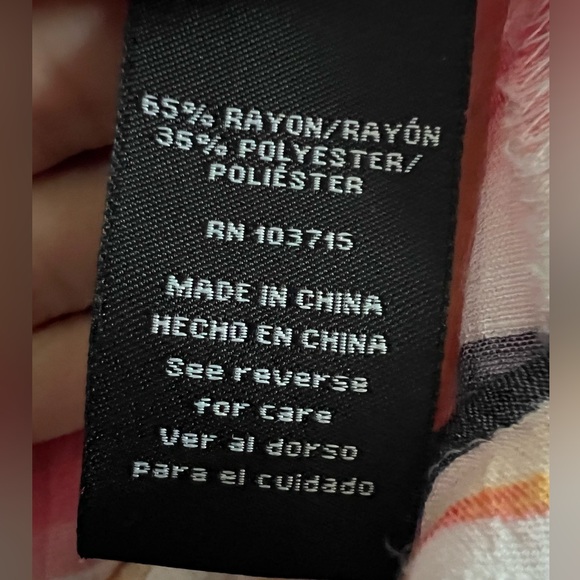 Zac & Rachel Boho Striped Multicolor Button Rayon Shirt - Picture 6 of 7